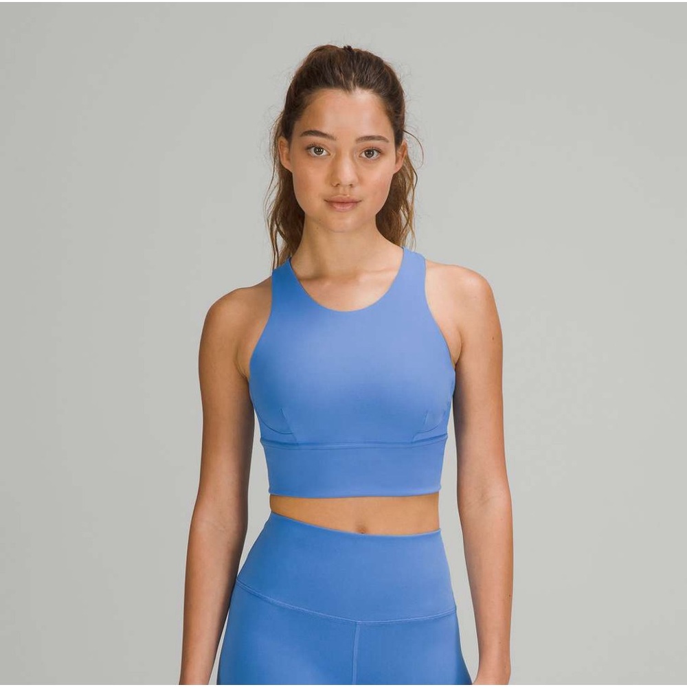NWT Lululemon Wunder Train Longline Bra *Medium Support, C/D Cup Blue Nile